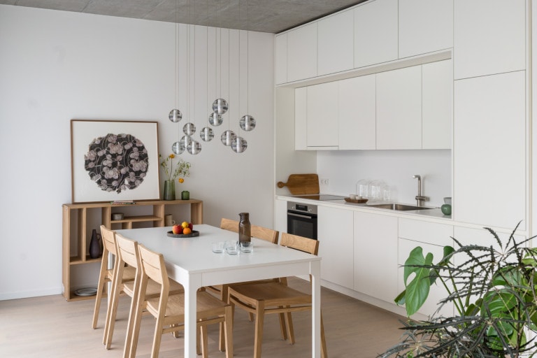 Wilmina Apartments 2 Offener Essbereich und Küche im Penthouse Apartment
