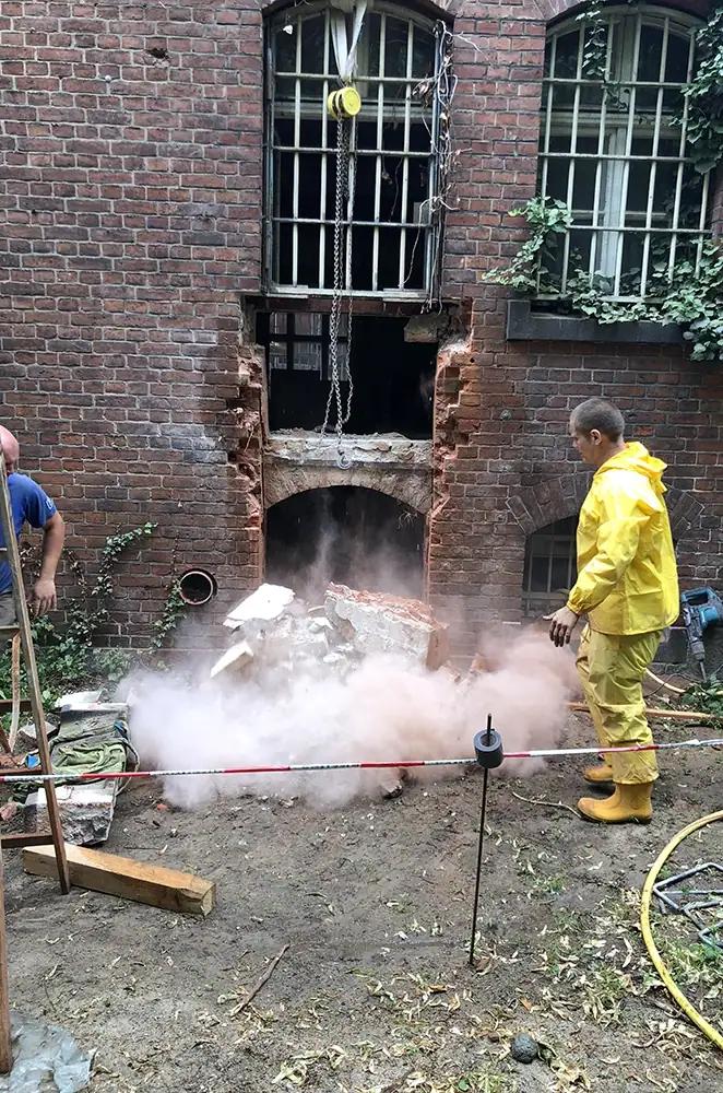 Umbau-Baustelle im Wilmina Hotel