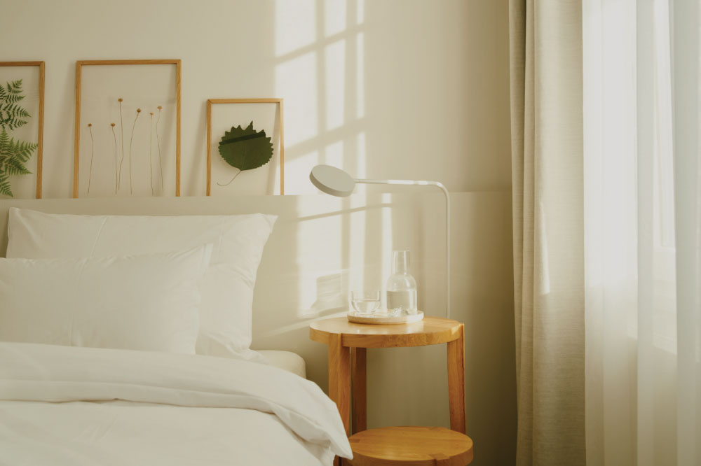 Ansicht Bett im Hotelzimmer