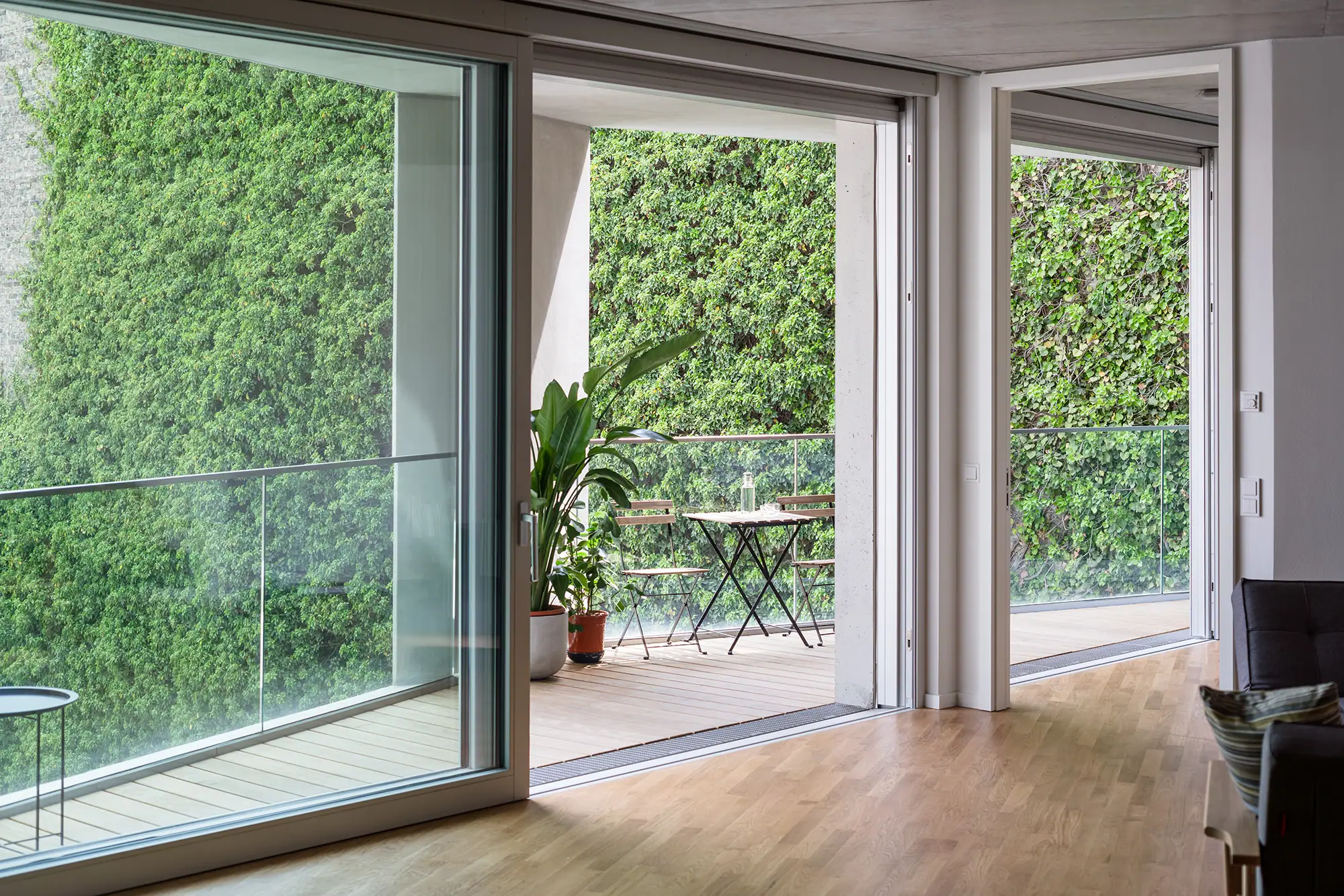 Blick auf den Balkon das Wilmina Garden Loft